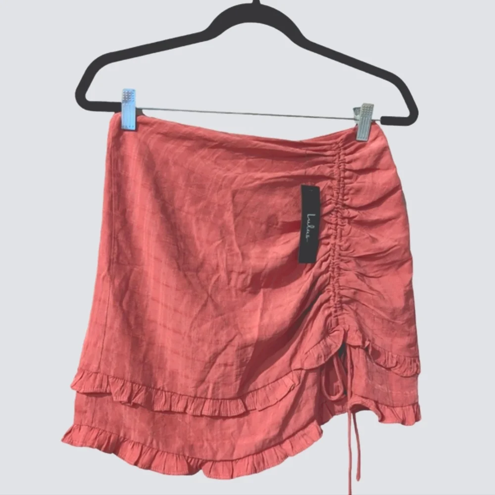 LULU'S Details‎ Pink Drawstring Ruched Mini Skirt Small